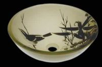 Vessel Sinks, Lark Decorative Round Glass Vessel Sink