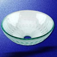 Vessel Sinks, Light Frosted Green, Icon Textured Mini Vessel Sink