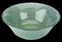 Vessel Sinks, Lily Pad Green Glass, Barrel Shaped Vessel Sink