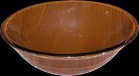 Vessel Sinks, Madera Hermosa Dark Brown Glass, Hat-Shaped Vessel Sink