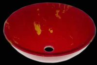 Vessel Sinks, Mars, The Red Planet, Red Glass, Round Vessel Sink