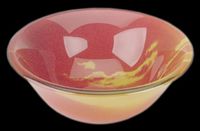 Vessel Sinks, Sonoran Sunset Barrel-Shaped Glass Vessel Sink