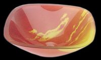 Vessel Sinks, Sonoran Sunset Square Glass Vessel Sink