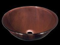 Vessel Sinks, Wood Grain, Barrel-Shaped Glass Vessel Sink