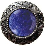 Victorian Jewel / Blue Sodalight, Antique Pewter