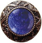Victorian Jewel / Blue Sodalight, Antique Solid Bronze