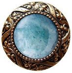 Victorian Jewel / Green Adventurine, 24K Gold Plate