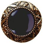 Victorian Jewel / Onyx, 24K Gold Plate