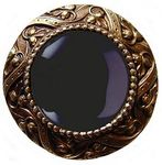 Victorian Jewel / Onyx, Antique Brass