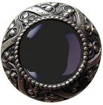 Victorian Jewel / Onyx, Antique Pewter