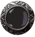 Victorian Jewel / Onyx, Antique Pewter