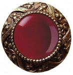 Victorian Jewel / Red Carnelian, Antique Brass