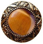 Victorian Jewel / Tiger Eye, 24K Gold Plate