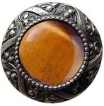 Victorian Jewel / Tiger Eye, Antique Pewter