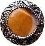 Victorian Jewel / Tiger Eye, Brite Nickel