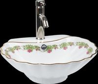 Vines White Vitreous China Over Counter Vessel Sink