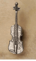 Violin/Fiddle Cabinet Knob/Pull In Pewter