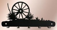 Wagon Wheel Key Holder, 5 Hook