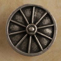 Wagon Wheel Large Pewter Cabinet Knob/Pull