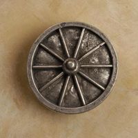 Wagon Wheel Small Pewter Cabinet Knob/Pull