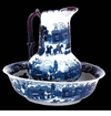 Washstands Delft Blue Ceramic, Delft Pitcher and Bowl Set