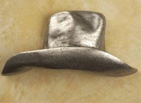 Weathered Cowboy Hat Large Pewter Cabinet Knob/Pull