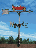 Weathervanes, Color Chevy 1913, Traditional Directions Weather Vane, 30"