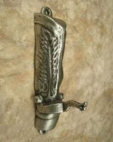 Western Hooks, Back Boot Pewter Hook