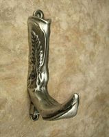 Western Hooks, Front Boot Pewter Hook