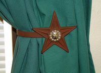 Western Star Curtain Tie Backs w/Concho