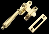 Window Locks Bright Brass , Solid Brass Teardrop Window Lock