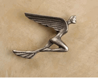 Wings Of Mercury Pewter Cabinet Knob/Pull (Right Facing)