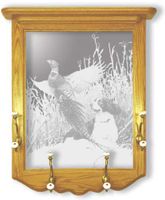 "Winter Flurry" Etched Mirror Coat Rack