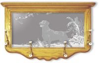 "Winter Music" Labrador Etched Mirror Coat Rack
