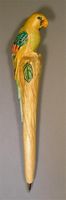 Yellow Parrot Handcarved Wood Pen