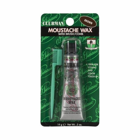 Clubman Pinaud Mustache Wax Brown 0.5oz