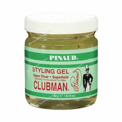 Clubman Pinaud Styling Gel Super Hold Clear 16oz