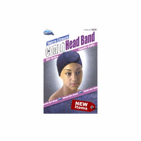Cotton Head Band - Velcro Closure (DRE209)
