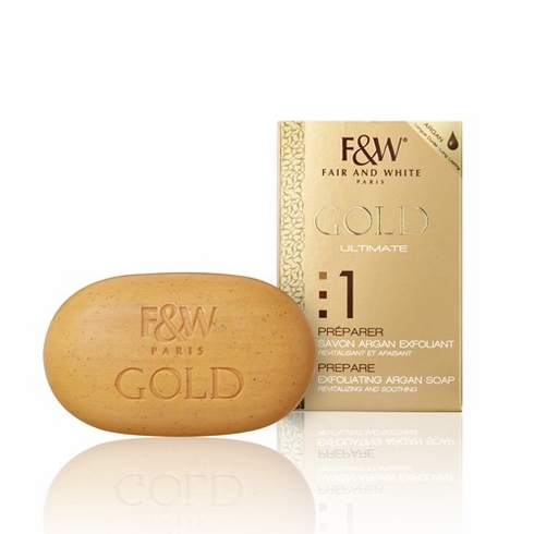 Fair & White Gold Argan Exfoliating Soap 7oz