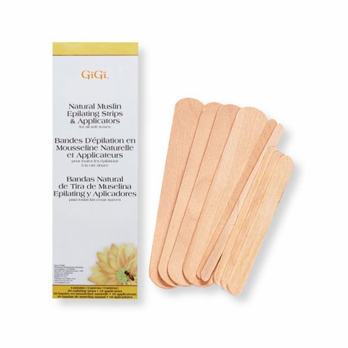 GiGi Natural Muslin Epilating Strips & Applicators