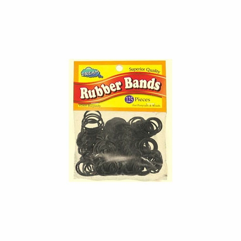 Hair Rubber Bands Jumbo 125ct Black (DRE2006)