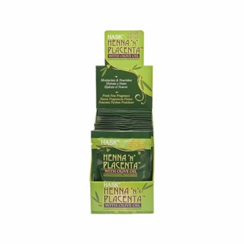 Hask Henna N Placenta with Olive Oil Conditioning Treatment 2oz (12 packets)