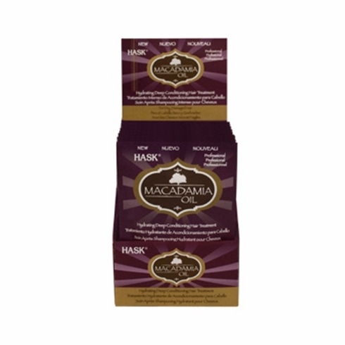 Hask Macadamia Oil Hydrating Deep Conditioning Hair Treatment 1.75oz (12 Packets)