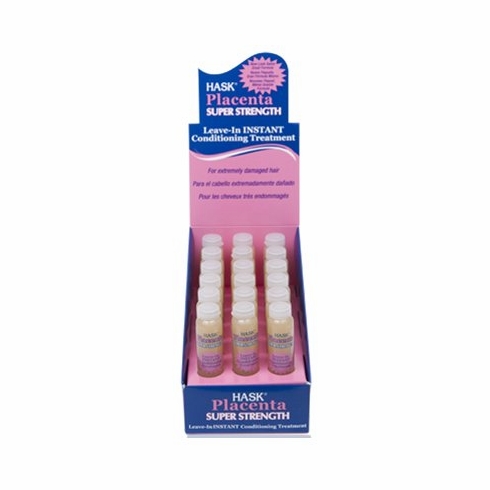 Hask Placenta Super Strength Leave-in Instant Treatment 5/8oz (18 ea)