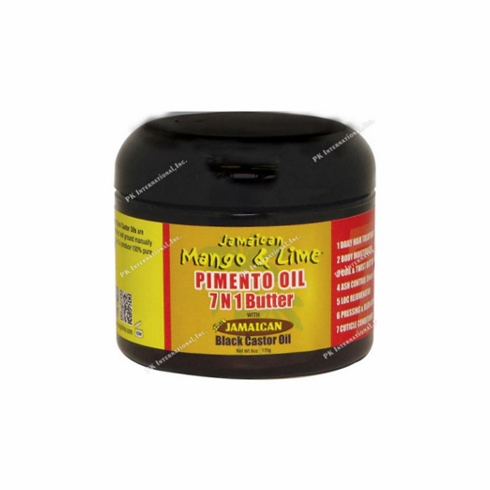 Jamaican Mango & Lime Pimento Oil 7 N 1 Butter with Jamaican Black Castor Oil 4oz