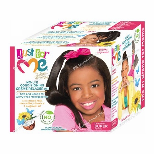 Just For Me No-Lye Conditioning Creme Relaxer Kit - Super
