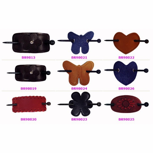 Leather Hair Sticks (#98013)