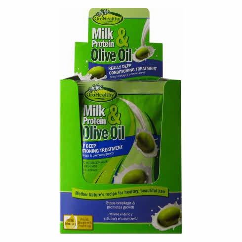 SofN'Free Gro Healthy Milk Protein & Olive Oil Really Deep Conditioning Treatment 1.7oz (12 pks)
