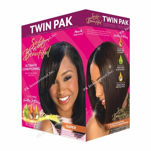 Soft & Beautiful No Lye Relaxer System Twin Pak Super
