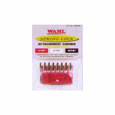 Wahl Spring Lock Attachment Combs 3 size Pack # 805500 ; 1/16",3/16",5/16"